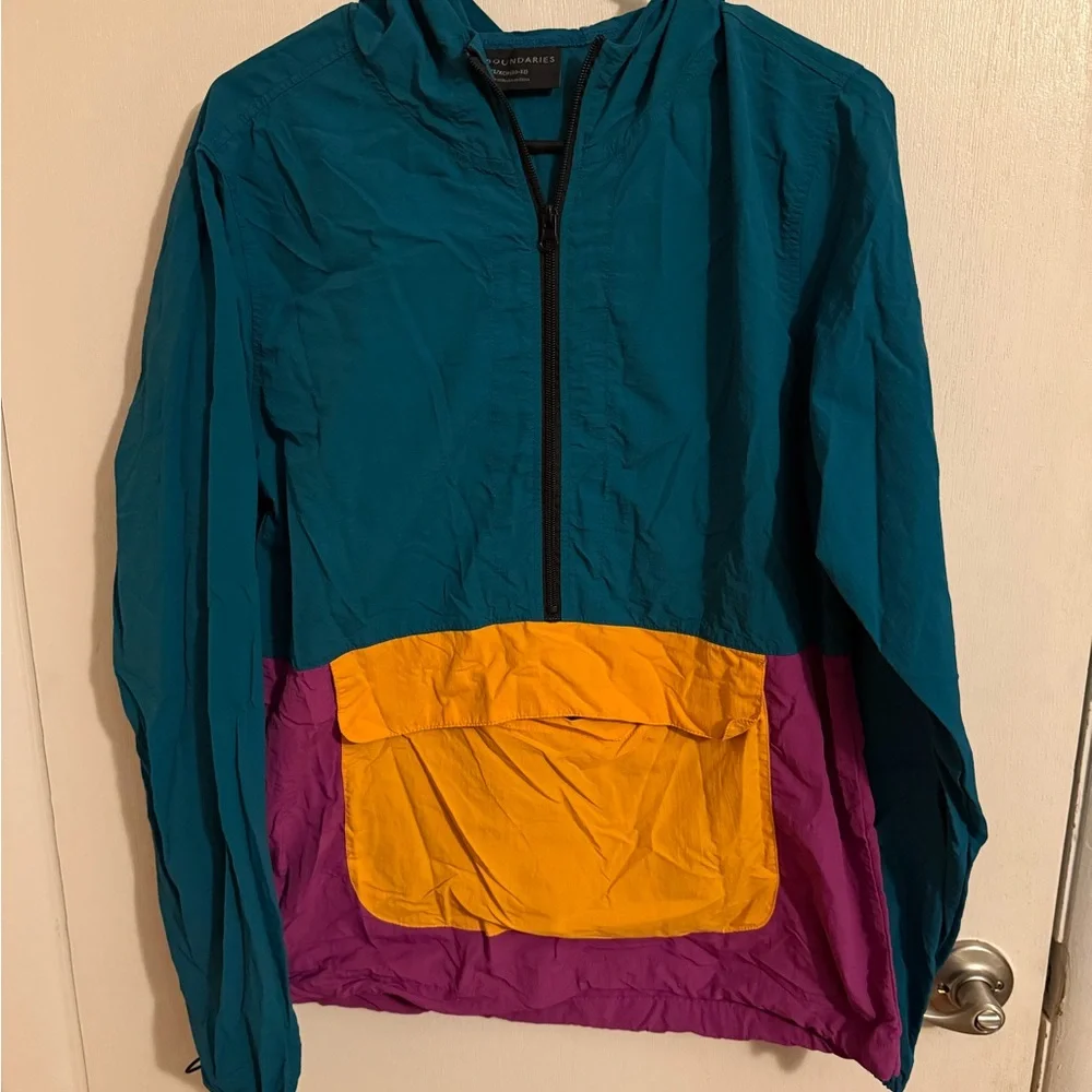 No Boundaries Teal Windbreaker Jacket - Picture 1 of 2